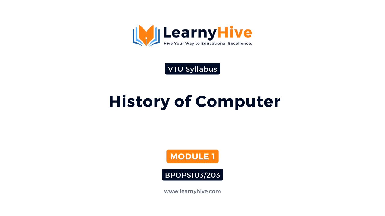 1.3 History Of Computer | LearnyHive
