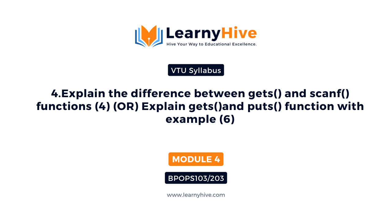 EXPLAIN THE DIFFERENCE BETWEEN GETS AND SCANF FUNCTIONS visual data 2