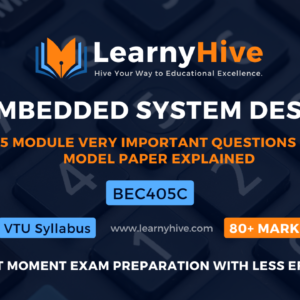 EMBEDDED SYSTEM DESIGN || ECE stream || Very Important Questions Explained with Concepts || All 5 modules || BEC601|| Last moment exam preparation