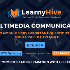 MULTIMEDIA COMMUNICATION || ECE stream || Very Important Questions Explained with Concepts || All 5 modules || || Last moment exam (BCE613A) preparation