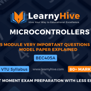MICROCONTROLLERS || ECE stream || Very Important Questions Explained with Concepts || All 5 modules || BEC405A || Last moment exam preparation