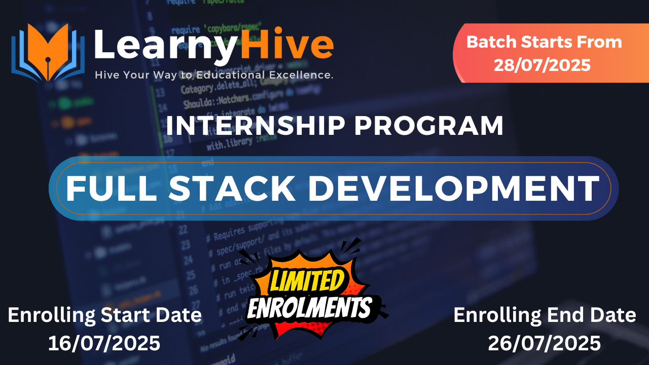 Full Stack Web Development Internship Program (online) – Build Real-World Projects || 4 weeks internship rogram